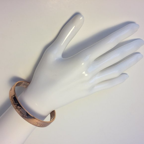 KATE SPADE Rose Gold Best Friend Ever Bangle - Picture 3 of 16